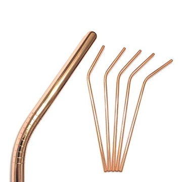 Rose Gold Metal Drinking Straws - Reusable & Stylish