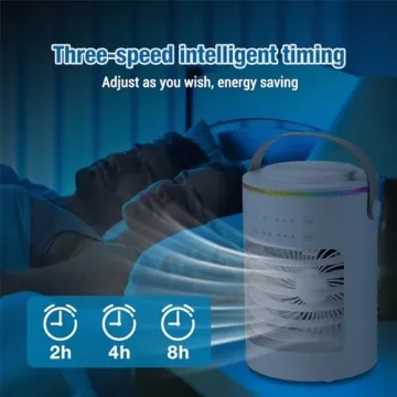 Portable Air Conditioner Fan with 3 Speeds & 5000mAh Battery