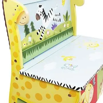 Fantasy Fields Kids Storage Bench - Safari Theme Design