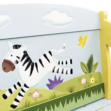 Fantasy Fields Kids Storage Bench - Safari Theme Design