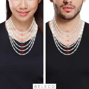 Beleco Custom Name Necklace 18k Gold/Rose Plated or Sterling Silver 925 - Personalized Name Necklace