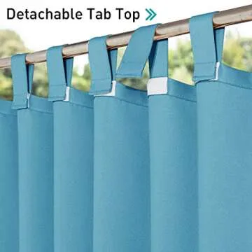 NICETOWN Waterproof Outdoor Curtains for Patios