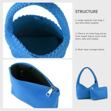 Stylish Vegan Leather Woven Tote Bag for Women