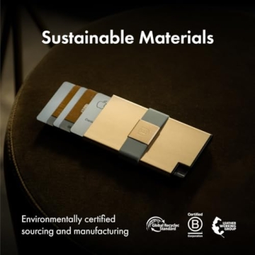 Ekster Aluminum Cardholder Wallet for Men | Metal Wallets with RFID Blocking Layer | Slim & Minimalist Aluminum Wallet with Push Button for Quick Card Access (Gold)