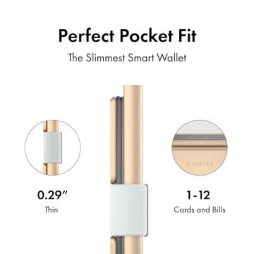 Ekster Aluminum Cardholder Wallet for Men | Metal Wallets with RFID Blocking Layer | Slim & Minimalist Aluminum Wallet with Push Button for Quick Card Access (Gold)