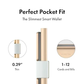 Ekster Aluminum Cardholder Wallet for Men | Metal Wallets with RFID Blocking Layer | Slim & Minimalist Aluminum Wallet with Push Button for Quick Card Access (Gold)