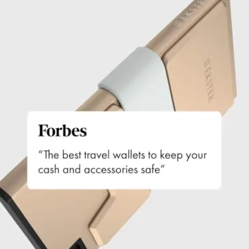 Ekster Aluminum Cardholder Wallet for Men | Metal Wallets with RFID Blocking Layer | Slim & Minimalist Aluminum Wallet with Push Button for Quick Card Access (Gold)