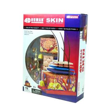 Aoshima No.18 Skin Anatomy Model - 4D Vision Puzzle