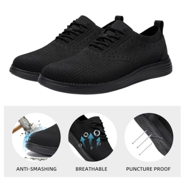 Steel Toe Safety Sneakers for Men - Arch Support