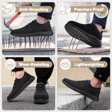 Steel Toe Safety Sneakers for Men - Arch Support