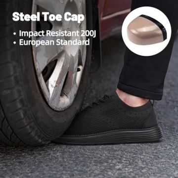 Steel Toe Safety Sneakers for Men - Arch Support