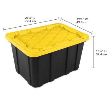 Sterilite 27 Gal Industrial Tote - Stackable Storage Bins