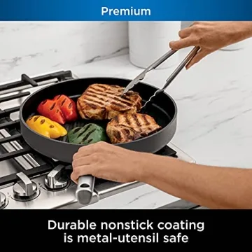 Ninja 12-Inch Round Grill Pan - Nonstick & Durable Cooking Tool