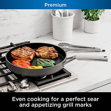Ninja 12-Inch Round Grill Pan - Nonstick & Durable Cooking Tool