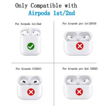 Jiarusig Compatible with Airpods Case Cover with Cleaning Kit, Cute Pink Clear TPU 3D Bow Airpod Cover Shockproof Airpods Protective Case for Girl Women with Keychain for AirPod 1st/2nd Charging Case