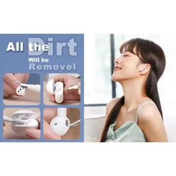 Jiarusig Compatible with Airpods Case Cover with Cleaning Kit, Cute Pink Clear TPU 3D Bow Airpod Cover Shockproof Airpods Protective Case for Girl Women with Keychain for AirPod 1st/2nd Charging Case