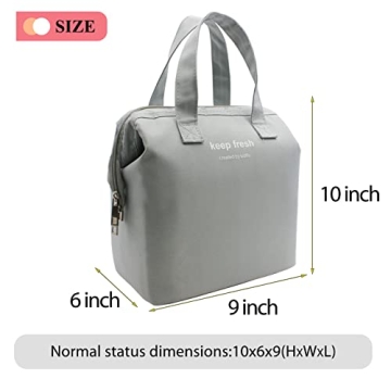 Mziart Insulated Lunch Bag Durable Stylish Lunch Tote