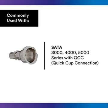 3M PPS 2.0 Spray Gun Adapter #S40, 26135, Trapezoidal Thread, Connects Several SATAjet and SATAminijet Paint Guns to PPS 2.0 Paint Spray System, 1 Pack