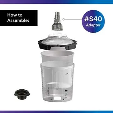 3M PPS 2.0 Spray Gun Adapter #S40, 26135, Trapezoidal Thread, Connects Several SATAjet and SATAminijet Paint Guns to PPS 2.0 Paint Spray System, 1 Pack