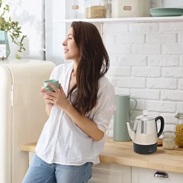 Mixpresso Electric Percolator 4 Cup Stainless Steel Coffee Maker