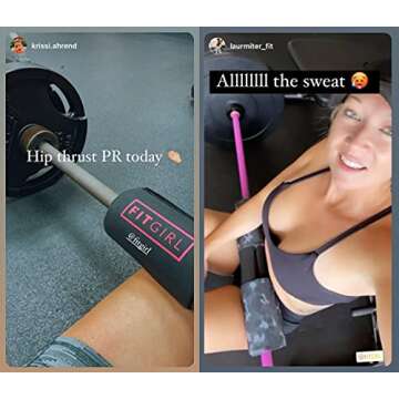 FITGIRL Hip Thrust and Leg Day Barbell Pad - Thick Cushion Stays in Place for Squats, Lunges and Glute Bridges - Works With Olympic Bars and Smith Machines (Animal)
