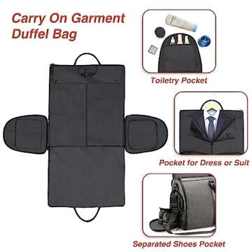 Versatile Carry On Garment Bag for Travel and More