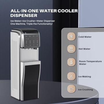 ICEPURE WiFi Water Cooler with Ice Maker and Hot/Cold Options