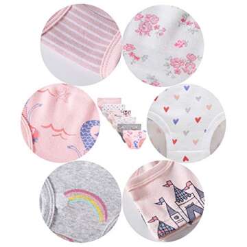 Family Feeling Little Girls Underwears Toddler Soft 100% Cotton Panties Little Girls' Undies Assorte...