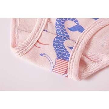 Family Feeling Little Girls Underwears Toddler Soft 100% Cotton Panties Little Girls' Undies Assorted Underwear (Pack of 6) Size 3T 4T