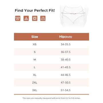 INNERSY Women's Underwear Cotton High Waisted Underwear Women Pack Briefs Ladies Cotton Panties 5 Pack(X-Large, Black)