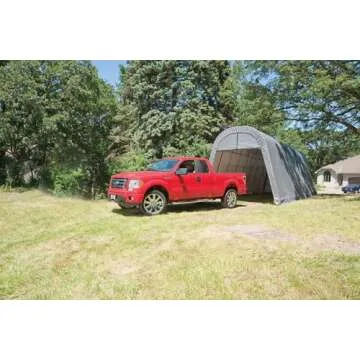 ShelterLogic Roundtop 14x32x12 ft. Instant Garage - All-Season Fabric-Covered Shelter for RVs, Trucks, Boats, Cars