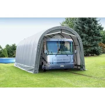 ShelterLogic Roundtop 14x32x12 ft. Instant Garage - All-Season Fabric-Covered Shelter for RVs, Trucks, Boats, Cars