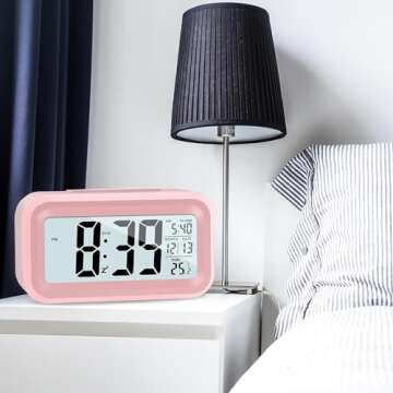 4.5" LED Digital Alarm Clock with Night Light