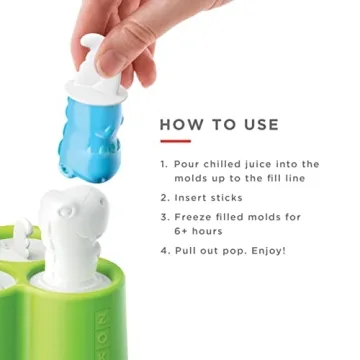 Zoku Dino Pop Molds - Easy-release Silicone Fun for Kids