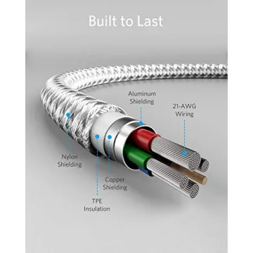 Anker New Nylon USB C to Lightning Cable, Apple MFi Certified for iPhone 14 Series, and More (6FT,Silver)