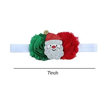 Festivous Wishel Baby Girls Headbands Set Christmas Hair Bow Bands Flower Hair Accessories (4 Styles)