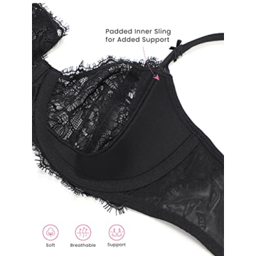 Dobreva Lace Balconette Bra for Comfortable All-Day Wear