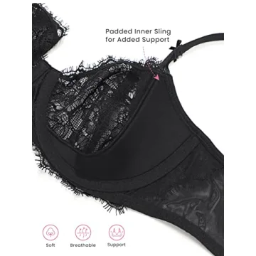 Dobreva Lace Balconette Bra for Comfortable All-Day Wear