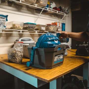 Frankford Arsenal Platinum Series Wet/Dry Media Separator with Perforated Sifter and Mesh Media Strainer for Reloading, blue, gray