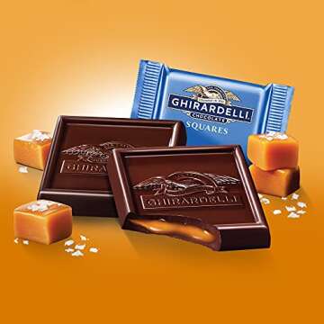 Ghirardelli Dark and Caramel Sea Salt, Chocolate Squares, 5.32 Ounce (Pack of 1)