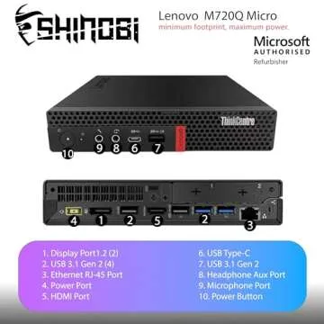 Lenovo ThinkCentre M720Q Micro PC with Core i5 and SSD