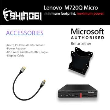 Lenovo ThinkCentre M720Q Micro PC with Core i5 and SSD