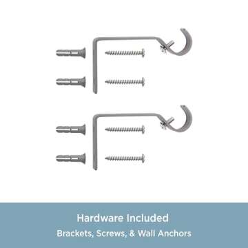 Kenney KN81685 Estrella Purple Sparkle Fluted Acrylic End Standard Decorative Juvy Window Curtain Rod, 28-48" Adjustable Length, Brushed Nickel Finish, 5/8" Diameter Steel Tube