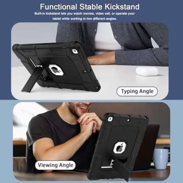 Rantice iPad 10.2 Case - Shockproof & Versatile Kickstand