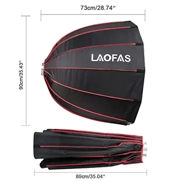 LAOFAS 35inch Deep Parabolic Softbox for Easy Setup