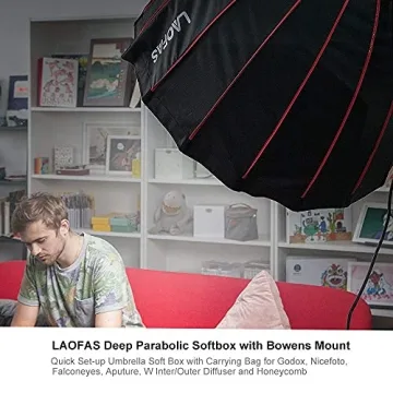 LAOFAS 35inch Deep Parabolic Softbox for Easy Setup