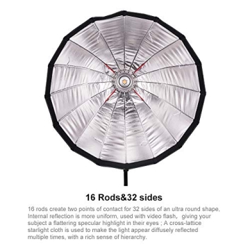 LAOFAS 35inch Deep Parabolic Softbox for Easy Setup