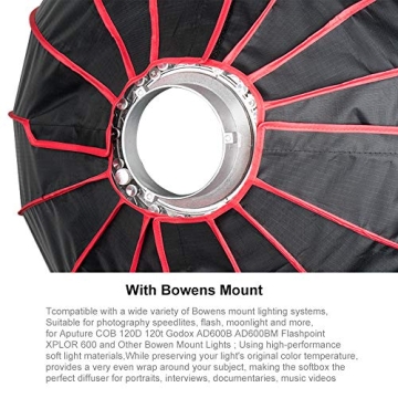 LAOFAS 35inch Deep Parabolic Softbox for Easy Setup