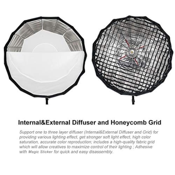 LAOFAS 35inch Deep Parabolic Softbox for Easy Setup