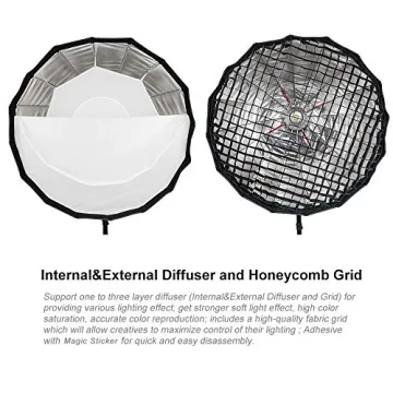 LAOFAS 35inch Deep Parabolic Softbox for Easy Setup